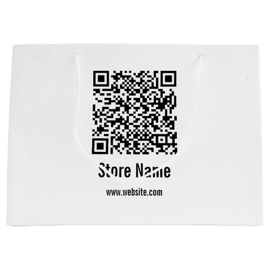 QR-code zwart-wit Sjabloon Groot Cadeauzakje (Voorkant)