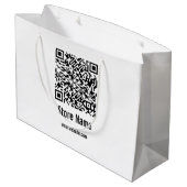 QR-code zwart-wit Sjabloon Groot Cadeauzakje (Achterkant Gekanteld)
