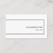 QR Code Zwart Wit Slank Modern Professioneel Visitekaartje (Voorkant)