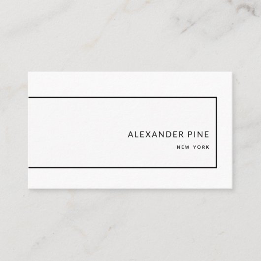 QR Code Zwart Wit Slank Modern Professioneel Visitekaartje (Voorkant)