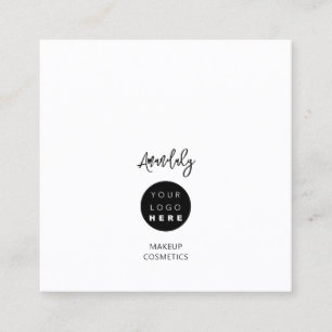 QR-code zwart-witminimalisme legant Vierkante Visitekaartje