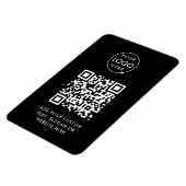 QR-code | Zwart zakelijk logo professioneel modern Magneet (Linkerzijde)
