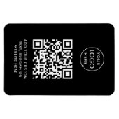QR-code | Zwart zakelijk logo professioneel modern Magneet (Horizontaal)