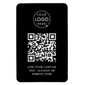 QR-code | Zwart zakelijk logo professioneel modern Magneet (Verticaal)