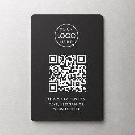 QR-code | Zwart zakelijk logo professioneel modern Magneet