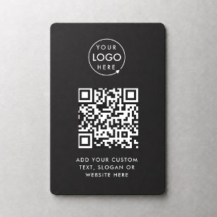QR-code   Zwart zakelijk logo professioneel modern Magneet
