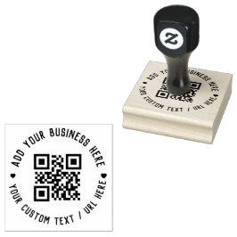 QR-code | Zwarte Zaken Moderne begrotingsronde Rubberstempel