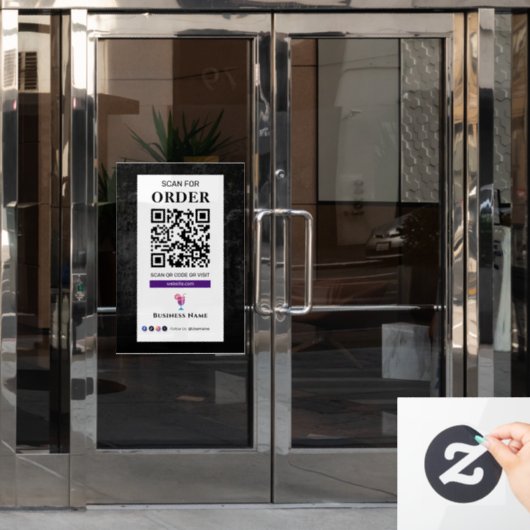 QR-codeaftasten aan orde | Restaurant Café Raamsticker
