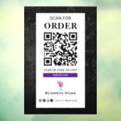 QR-codeaftasten aan orde | Restaurant Café Raamsticker (Vel 3)