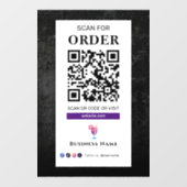 QR-codeaftasten aan orde | Restaurant Café Raamsticker (Vel)