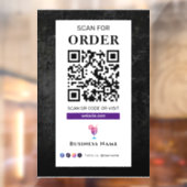 QR-codeaftasten aan orde | Restaurant Café Raamsticker (Vel 2)