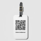 QR-codebadge Bagagelabel (Voorkant (verticaal))