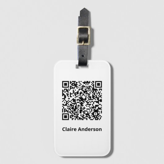 QR-codebadge Bagagelabel (Voorkant (verticaal))