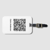 QR-codebadge Bagagelabel (Voorkant (horizontaal))