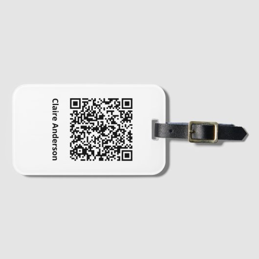 QR-codebadge Bagagelabel (Voorkant (horizontaal))