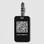 QR-codebadge Bagagelabel (Voorkant (verticaal))