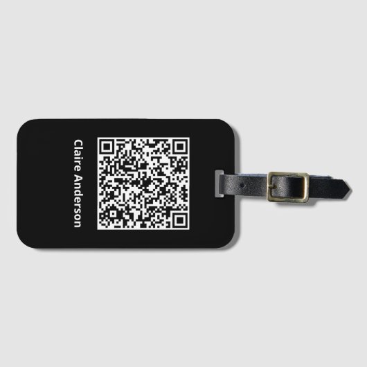 QR-codebadge Bagagelabel (Voorkant (horizontaal))