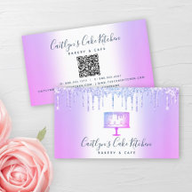 QR-codebakkerij bedekking Paarse glitterschijven d