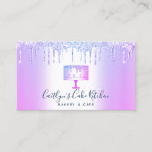 QR-codebakkerij bedekking Paarse glitterschijven d Visitekaartje (Voorkant)