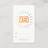 qr codebenoeming regenbowBurst Afsprakenkaartje (Voorkant)