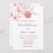 QR-codefoto | Dusty Roze Wit Bruiloft Kaart (Voorkant / Achterkant)