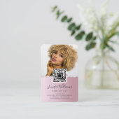 QR-codefoto | Roos Gold Loyalty Sjabloon Diamond Visitekaartje (Staand voorkant)