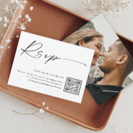 QR-codefoto zwart-wit RSVP Kaartje