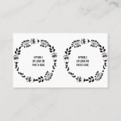 QR-codefoto's en pictogrammen voor sociale media Visitekaartje (Achterkant)