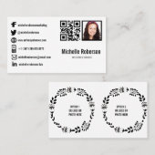 QR-codefoto's en pictogrammen voor sociale media Visitekaartje (Voorkant / Achterkant)