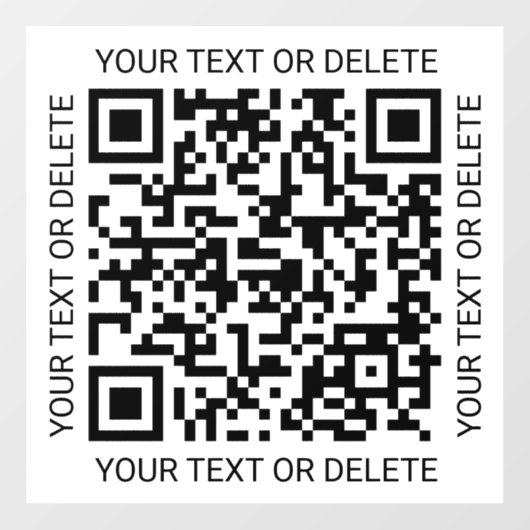 QR-codegenerator Eenvoudig Modern Zwart en Wit Raamsticker (Vel)