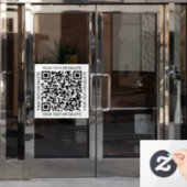 QR-codegenerator Eenvoudig Modern Zwart en Wit Raamsticker (Kantoordeur)