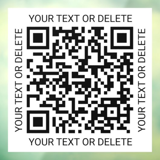 QR-codegenerator Eenvoudig Modern Zwart en Wit Raamsticker (Vel 3)