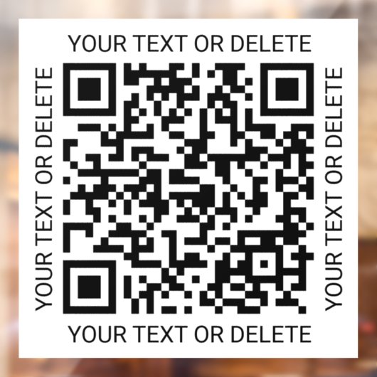 QR-codegenerator Eenvoudig Modern Zwart en Wit Raamsticker (Vel 2)