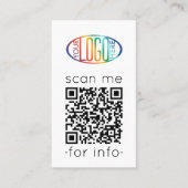 QR-codegenerator & Logo Modern Minimal Vertical Visitekaartje (Voorkant)