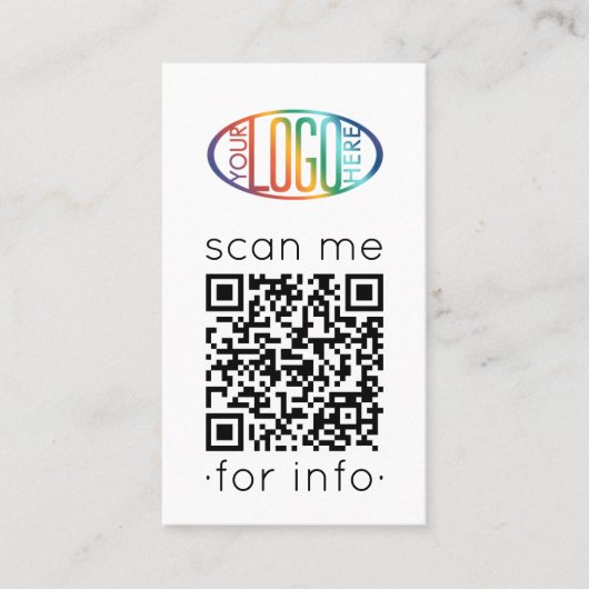 QR-codegenerator & Logo Modern Minimal Vertical Visitekaartje (Voorkant)