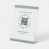 QR-codegenerator Reclamebord Met Voetstuk (Voorkant)