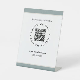 QR-codegenerator Reclamebord Met Voetstuk