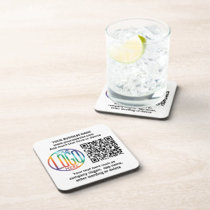 QR-codegenerator & uw bedrijfslogo promotioneel Bier Onderzetter