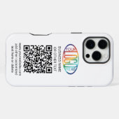 QR-codegenerator & Zakelijk logo modern minimalist iPhone Hoesje (Achterkant horizontaal)