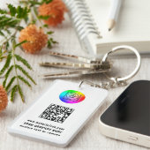 QR-codegenerator Zakelijke Promo-sleutelhangers Sleutelhanger (Voorkant Rechts)