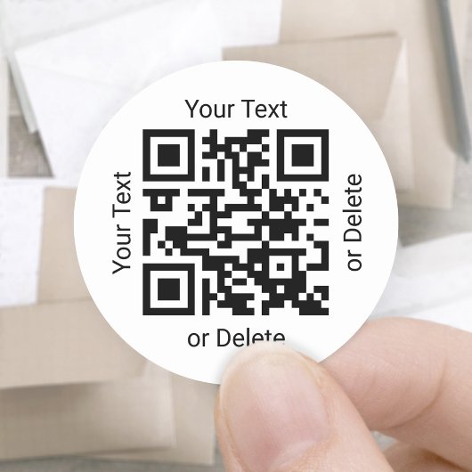 QR-codegenerator Zakelijke promotie Wit Ronde Sticker