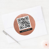 QR-codekoper Bronze Unieke professionele afbeeldin Ronde Sticker (Envelop)
