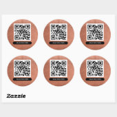 QR-codekoper Bronze Unieke professionele afbeeldin Ronde Sticker (Vel)