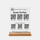 QR-codelezer voor betalings- en sociale media-apps Acryl Bord (Voorkant)