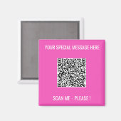 QR-codemagneet met aangepaste tekst - Kies kleur Magneet (Voorkant / Achterkant)