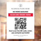 QR-codemenu Scanvolgorde Raamsticker (Vel 2)