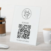 QR-codemenu Zakelijk Logo Contactloze moderne Reclamebord Met Voetstuk (Insitu)