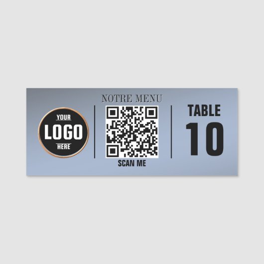 QR-codemenu's - Aangepast gegraveerd Bord | duurza Naamplaatje (Voorkant)
