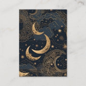 qr codeMidnight Blue Goud Hemelse bruiloft Informatiekaartje (Achterkant)