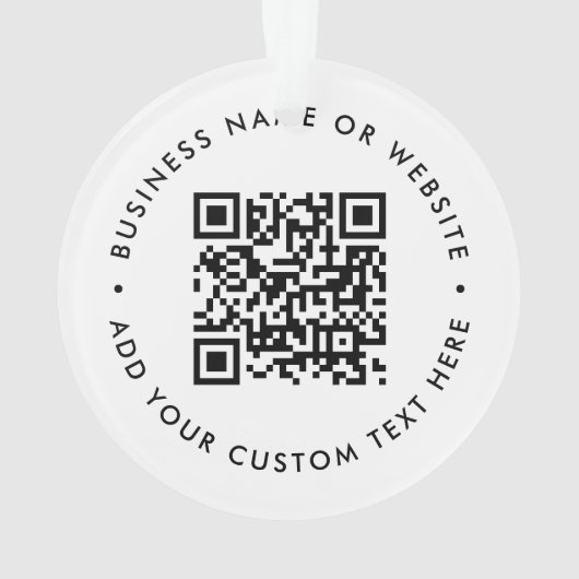 QR-codeminimalistisch eenvoudig witboek schoon Ornament (achterkant)